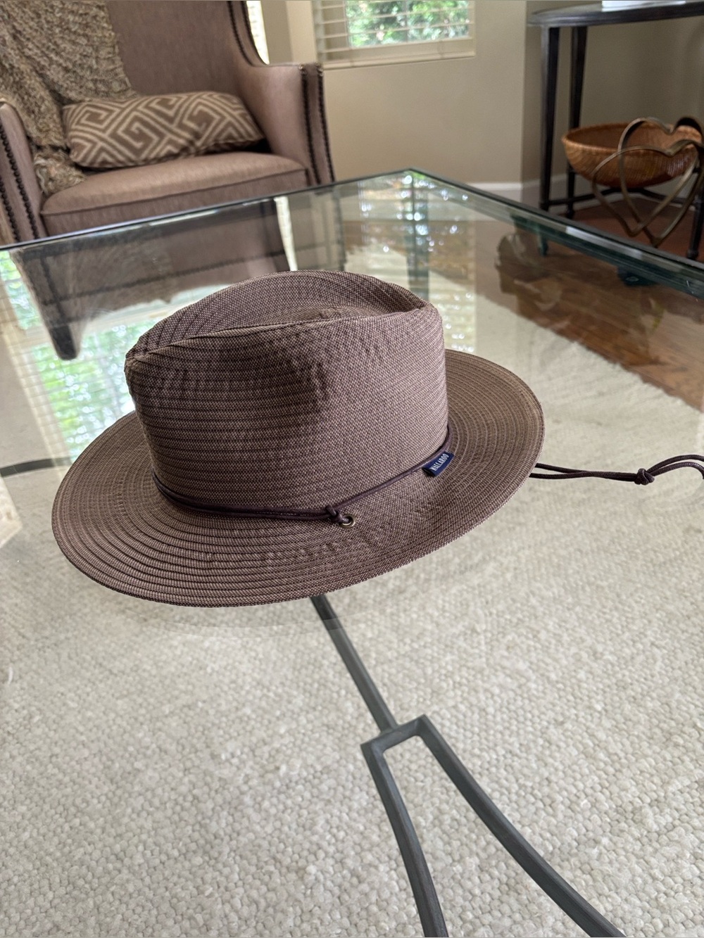 Men's Brown Outdoor Wallaroo Jasper  Bucket Hat with Chin Cord